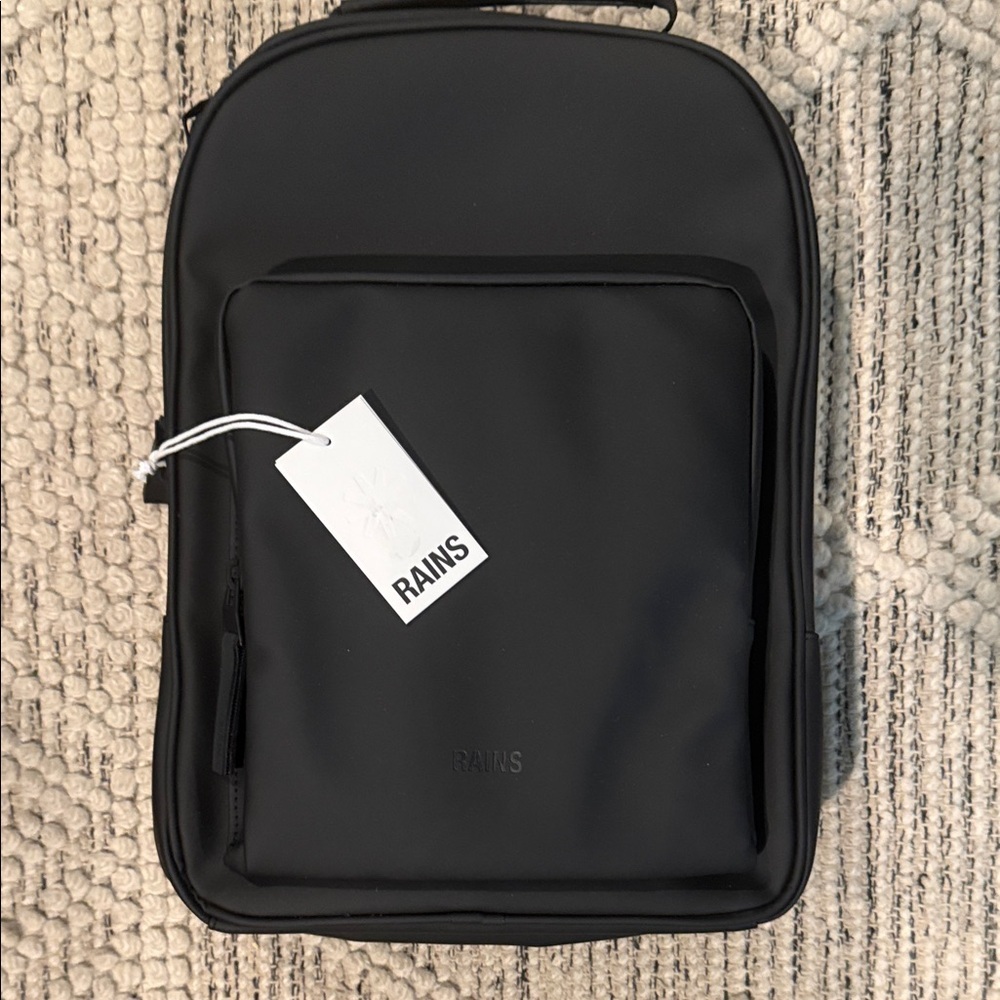 RAINS Black Daypack Backpack – Waterproof Minimal… - image 7